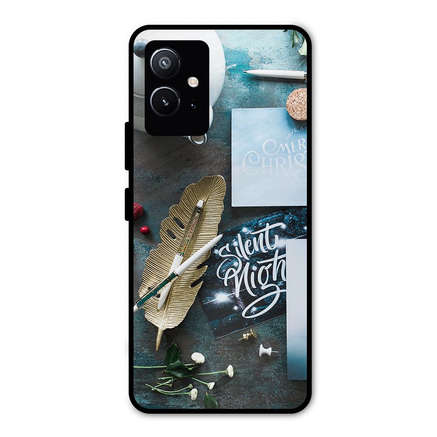 Silent Night Celebrations Metal Back Case for Vivo Y75 5G