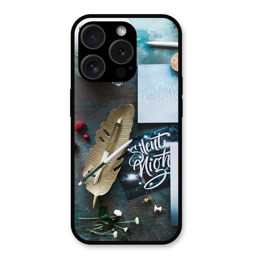 Silent Night Celebrations Metal Back Case for iPhone 15 Pro