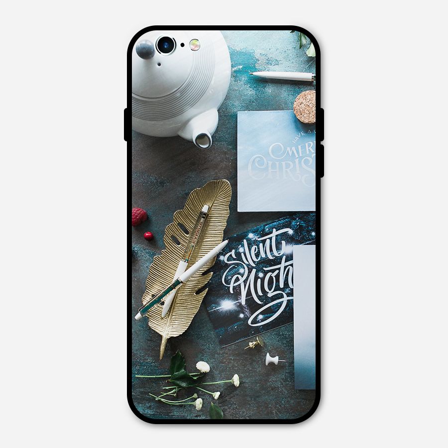 Silent Night Celebrations Metal Back Case for iPhone 6 6s