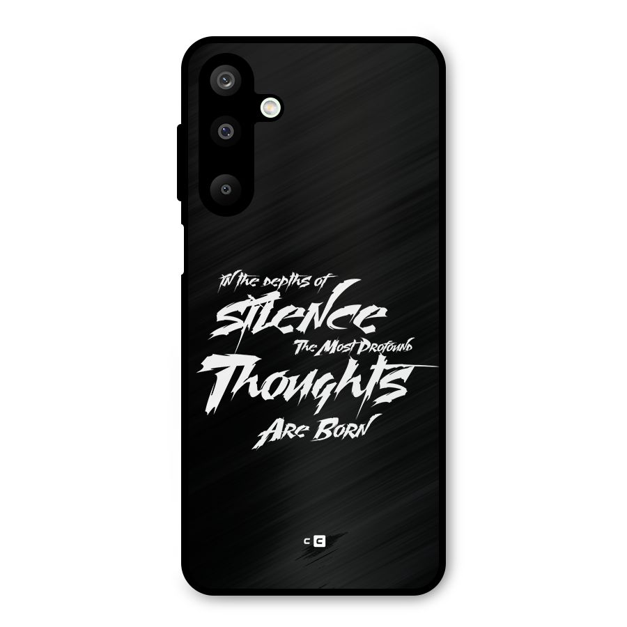 Silent Thoughts Metal Back Case for Galaxy M16