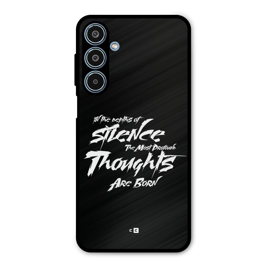 Silent Thoughts Metal Back Case for Galaxy M35