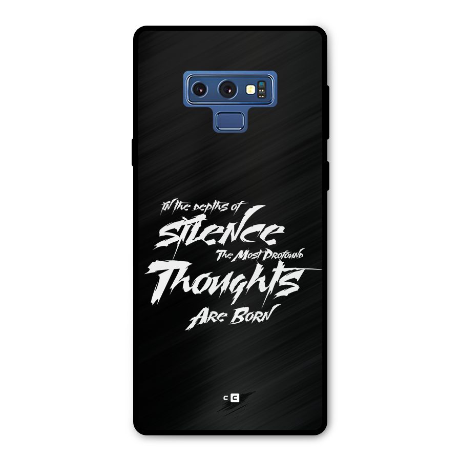 Silent Thoughts Metal Back Case for Galaxy Note 9