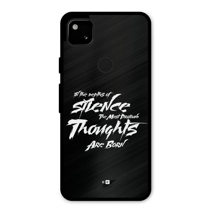 Silent Thoughts Metal Back Case for Google Pixel 4a