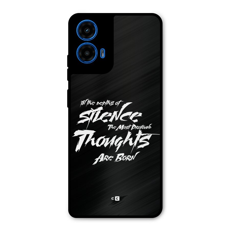Silent Thoughts Metal Back Case for Moto G45