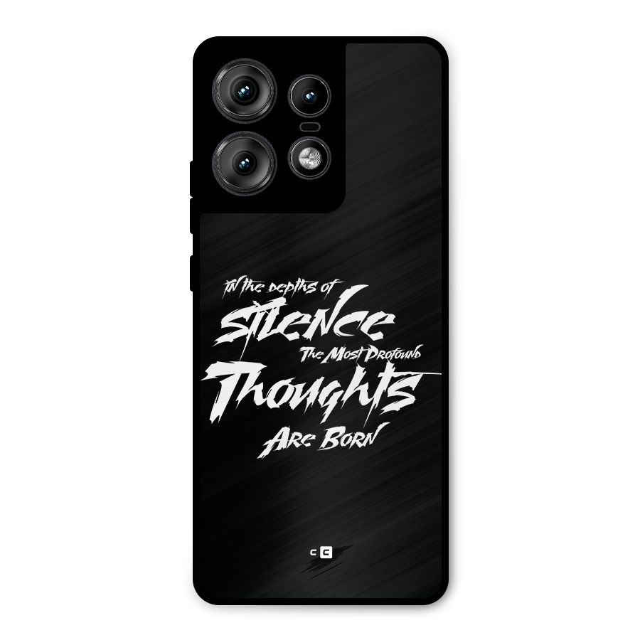 Silent Thoughts Metal Back Case for Motorola Edge 50 Pro