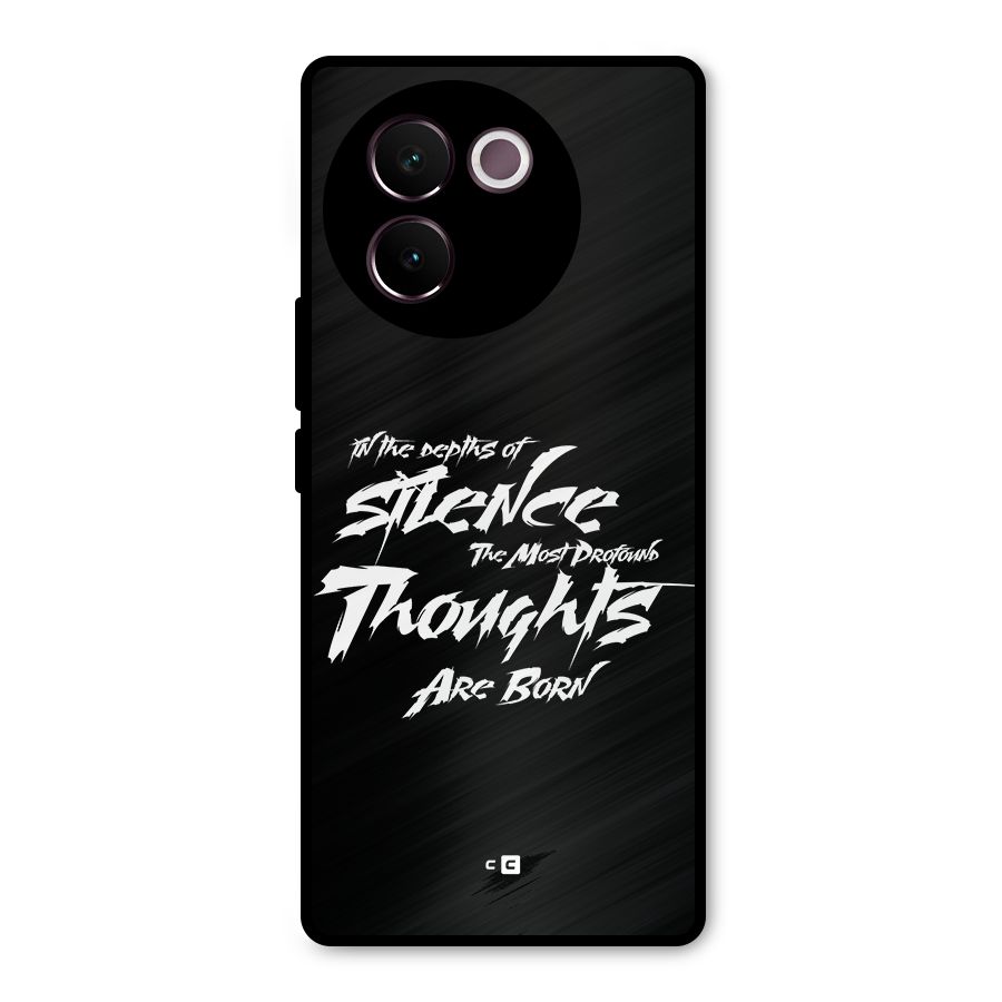 Silent Thoughts Metal Back Case for Vivo V30e