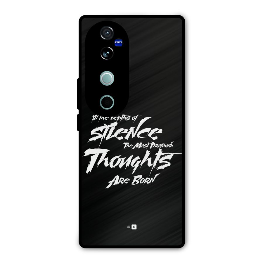Silent Thoughts Metal Back Case for Vivo V40