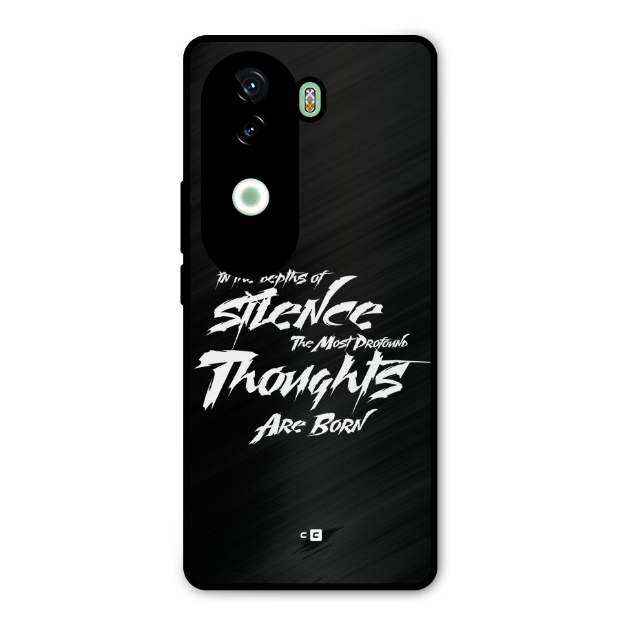 Silent Thoughts Metal Back Case for Vivo V40e
