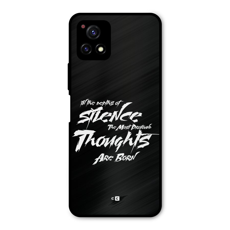 Silent Thoughts Metal Back Case for Vivo Y72 5G