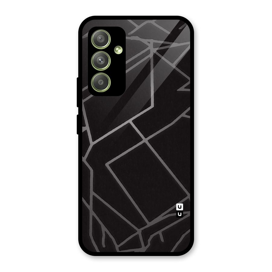Silver Angle Design Glass Back Case for Galaxy A54