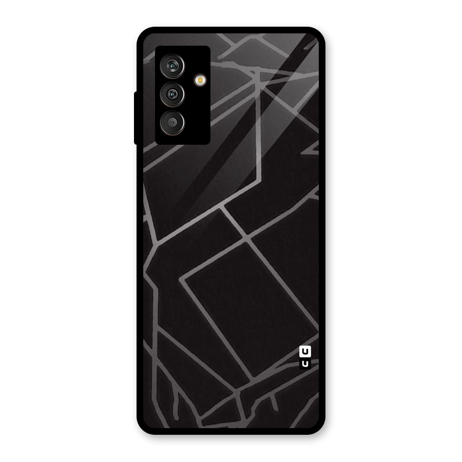 Silver Angle Design Glass Back Case for Galaxy M13