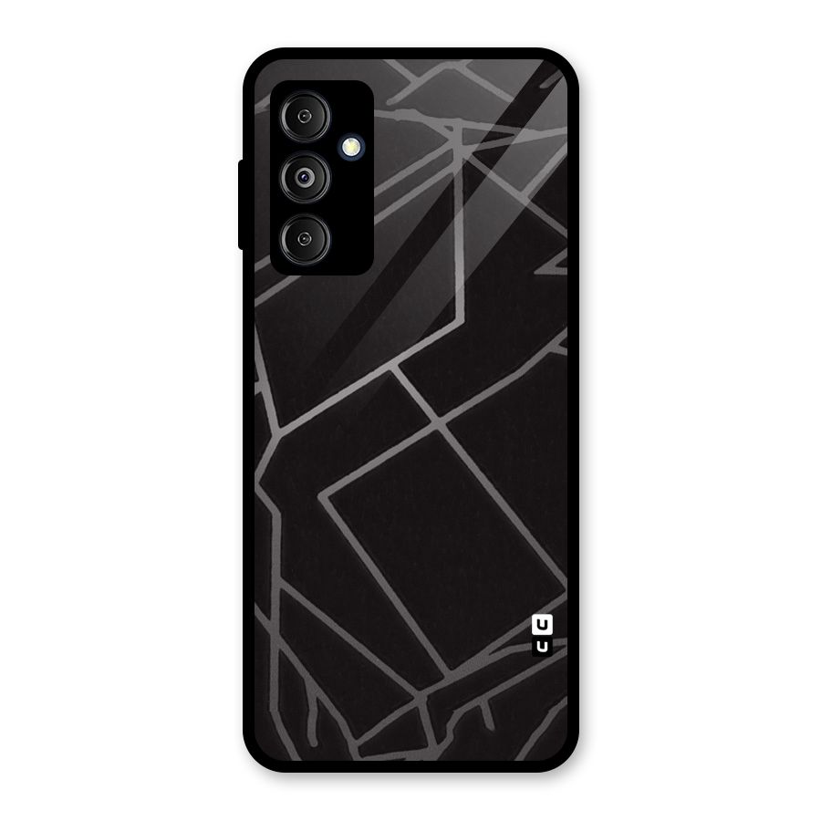 Silver Angle Design Glass Back Case for Galaxy M14 5G