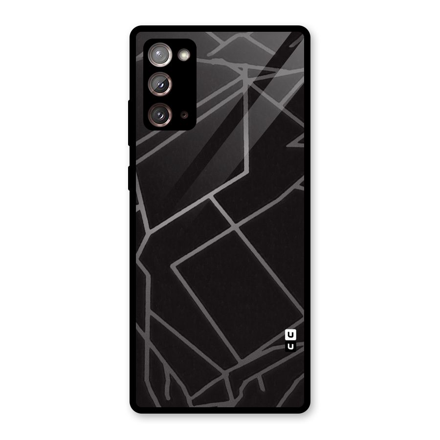 Silver Angle Design Glass Back Case for Galaxy Note 20