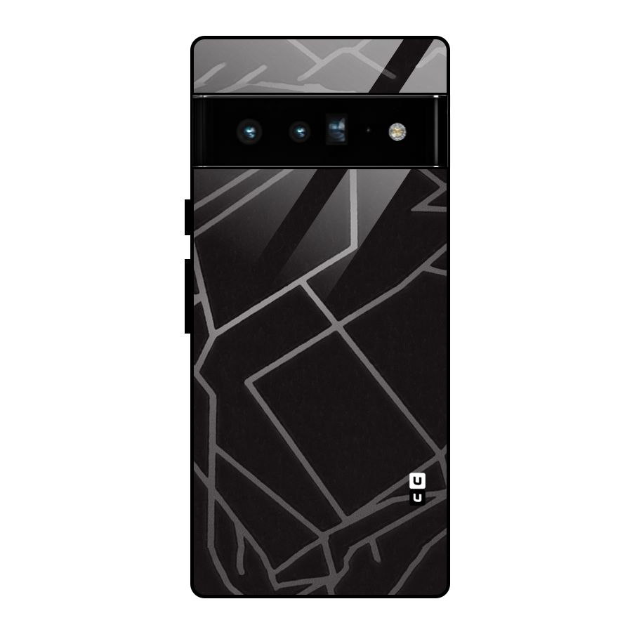 Silver Angle Design Glass Back Case for Google Pixel 6 Pro