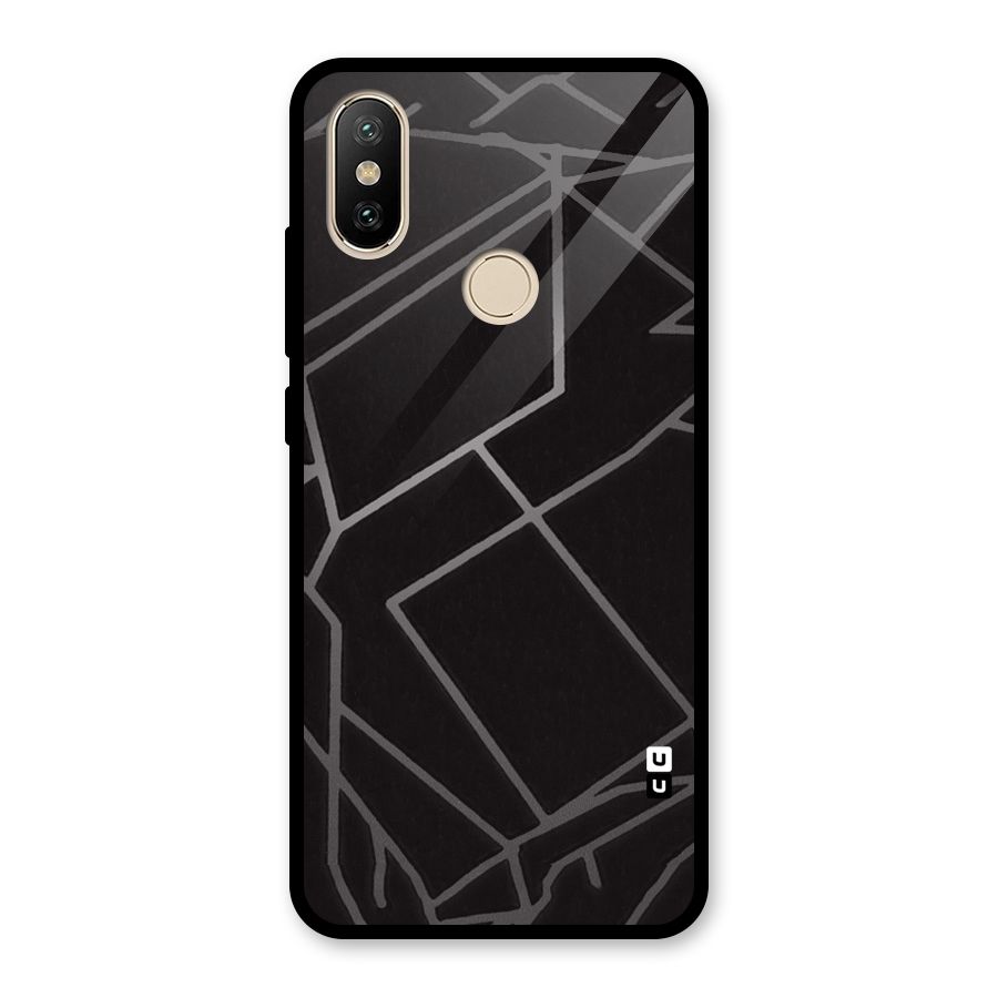 Silver Angle Design Glass Back Case for Redmi A2