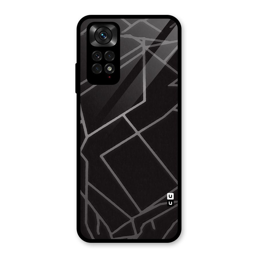 Silver Angle Design Glass Back Case for Redmi Note 11S