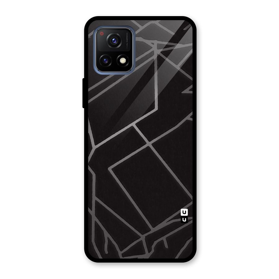 Silver Angle Design Glass Back Case for Vivo Y72 5G