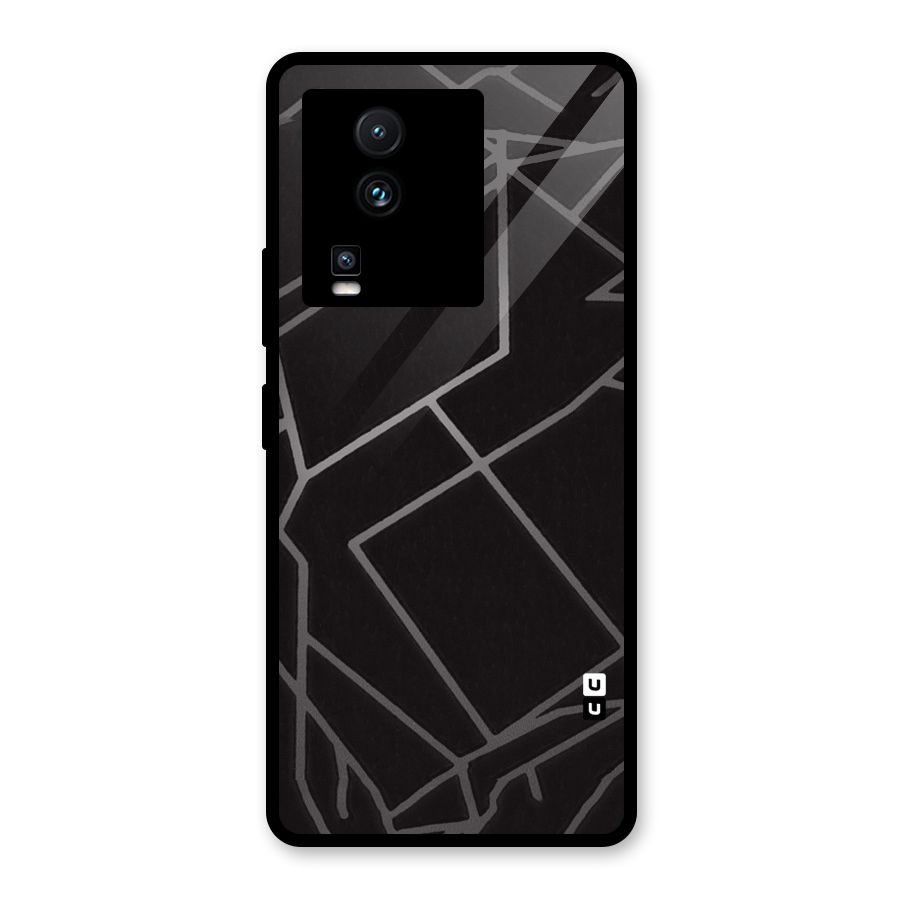 Silver Angle Design Glass Back Case for Vivo iQOO Neo 7 Pro