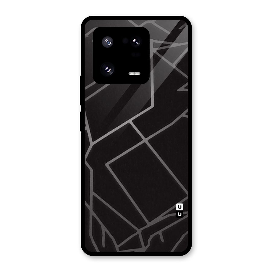 Silver Angle Design Glass Back Case for Xiaomi 13 Pro