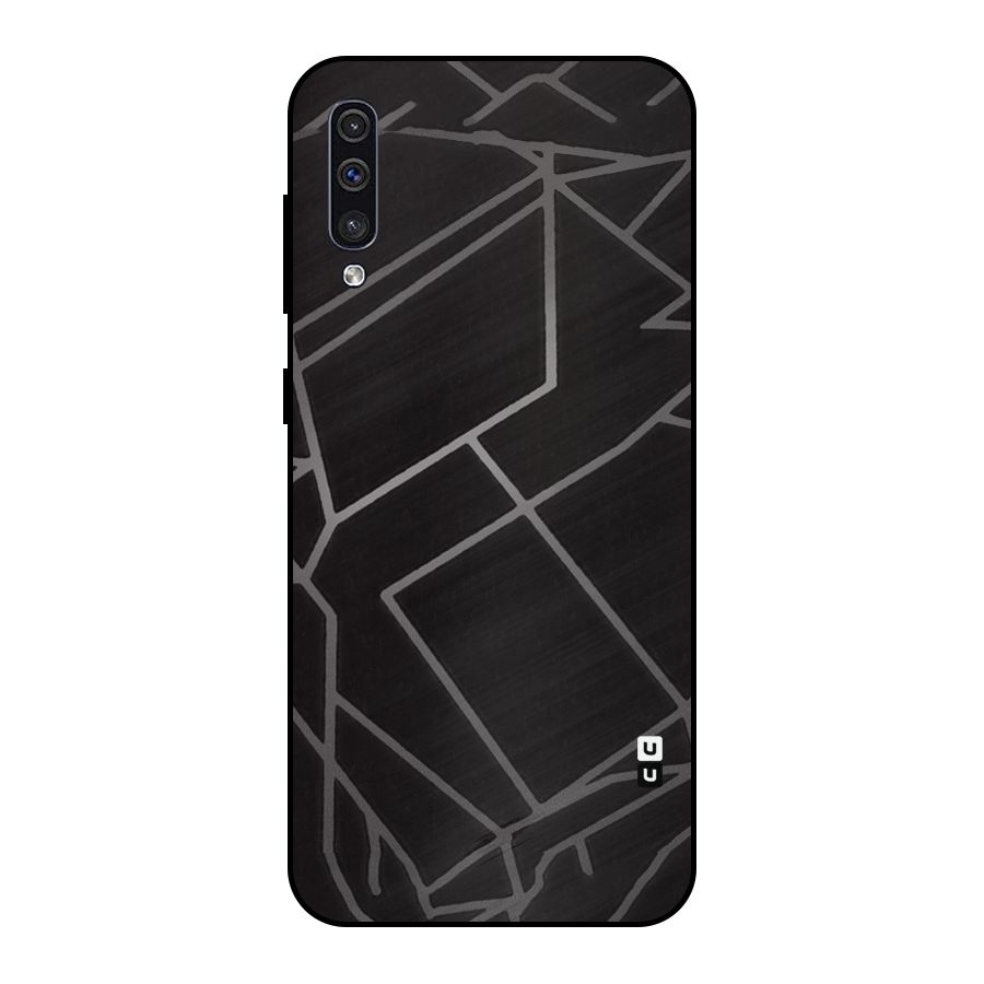 Silver Angle Design Metal Back Case for Galaxy A30s