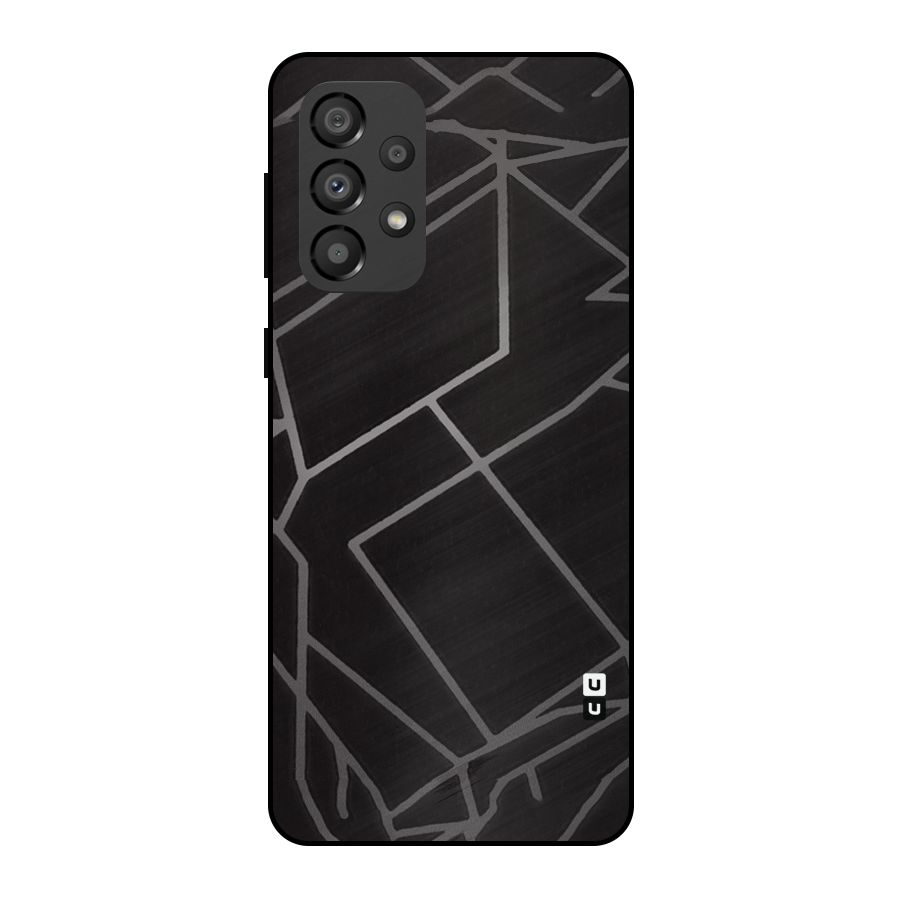 Silver Angle Design Metal Back Case for Galaxy A33 5G