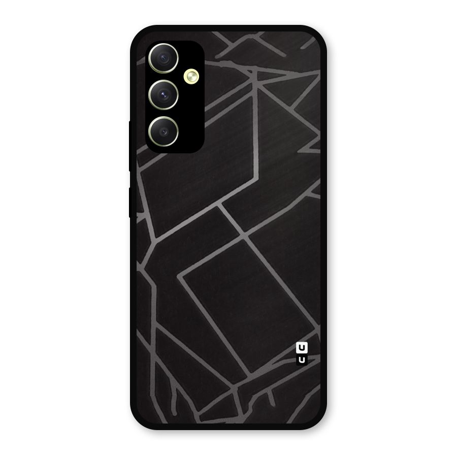Silver Angle Design Metal Back Case for Galaxy A34