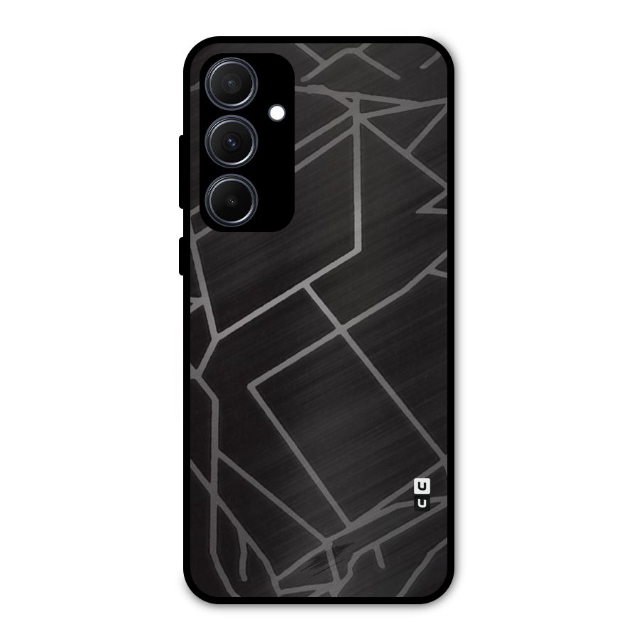 Silver Angle Design Metal Back Case for Galaxy A35