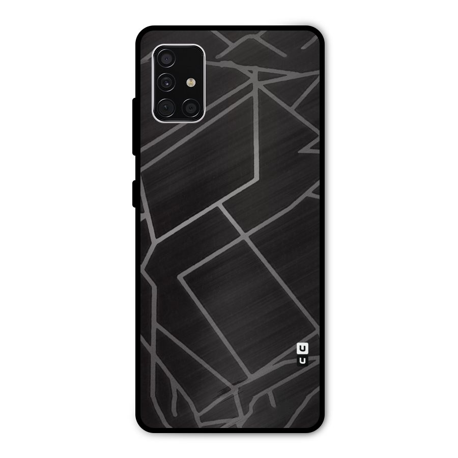 Silver Angle Design Metal Back Case for Galaxy A51