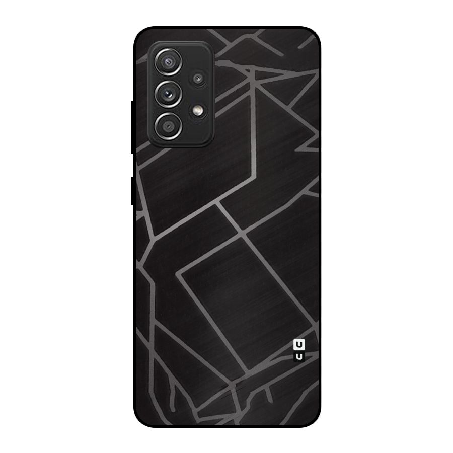Silver Angle Design Metal Back Case for Galaxy A52s 5G