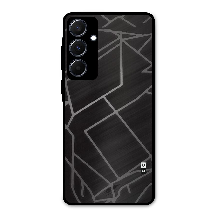 Silver Angle Design Metal Back Case for Galaxy A55