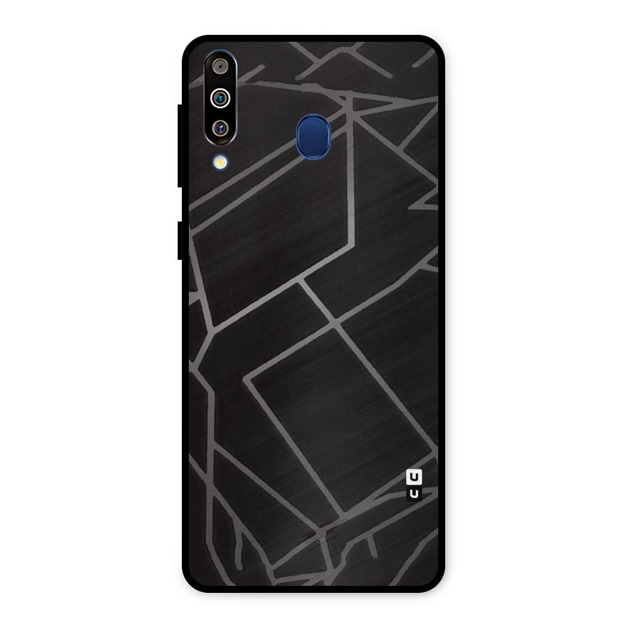 Silver Angle Design Metal Back Case for Galaxy M30