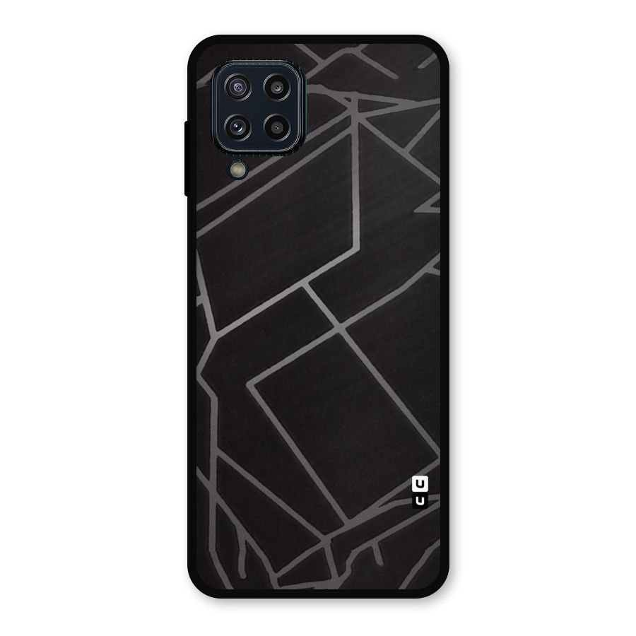 Silver Angle Design Metal Back Case for Galaxy M32