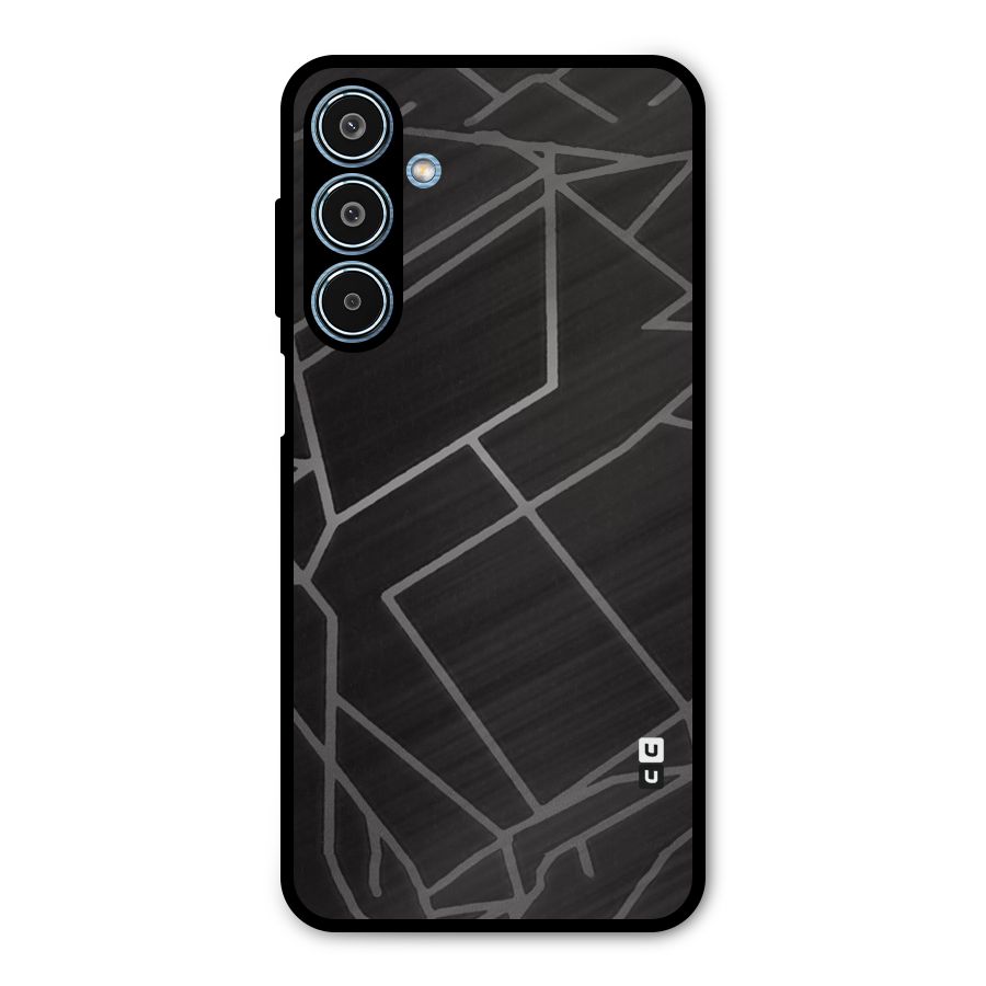Silver Angle Design Metal Back Case for Galaxy M35