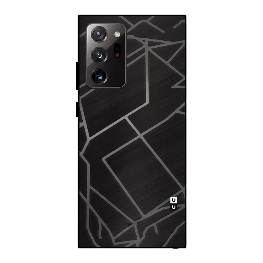 Silver Angle Design Metal Back Case for Galaxy Note 20 Ultra