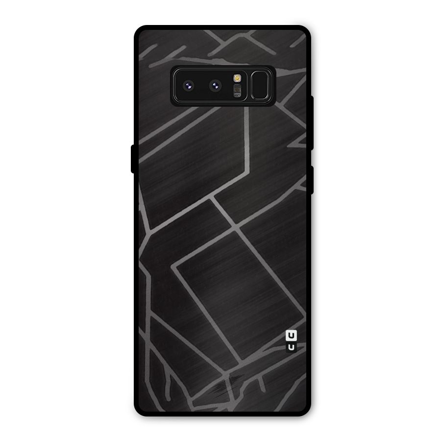 Silver Angle Design Metal Back Case for Galaxy Note 8