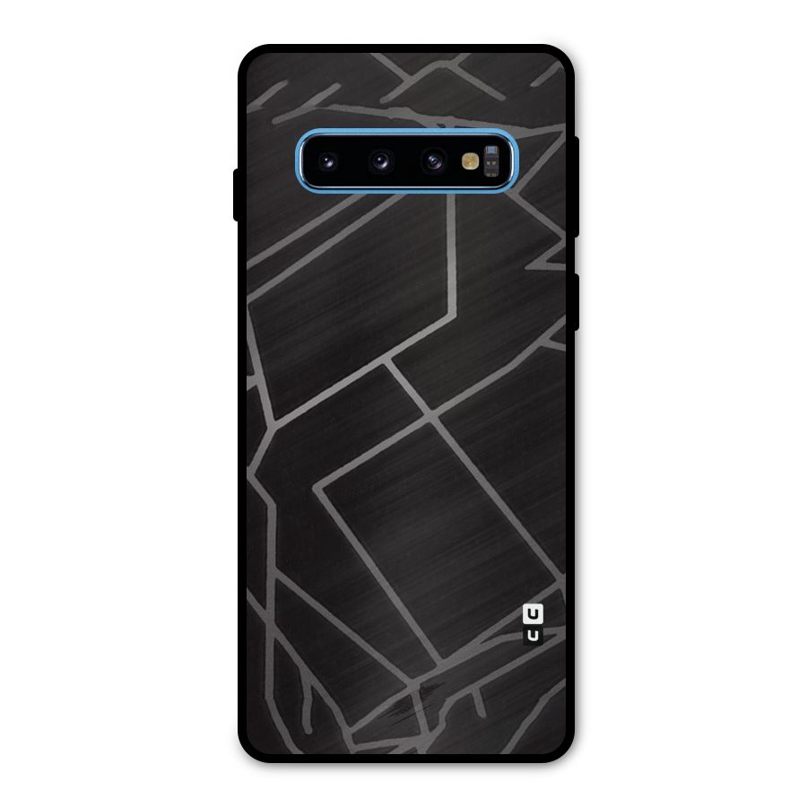 Silver Angle Design Metal Back Case for Galaxy S10