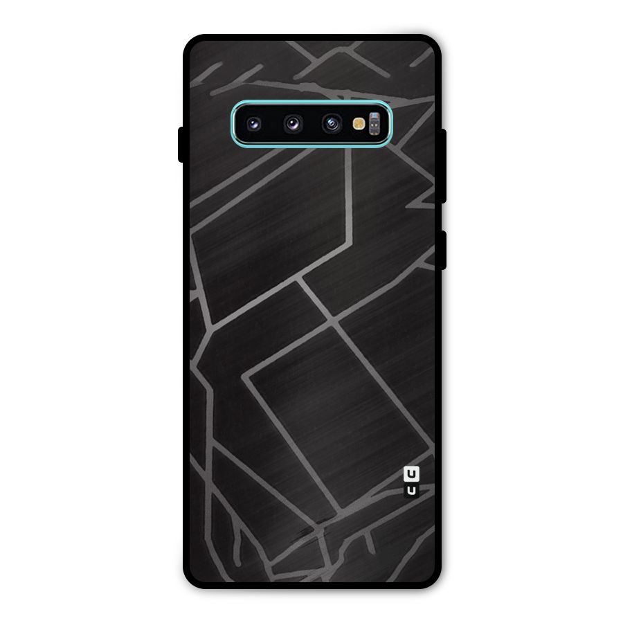 Silver Angle Design Metal Back Case for Galaxy S10 Plus