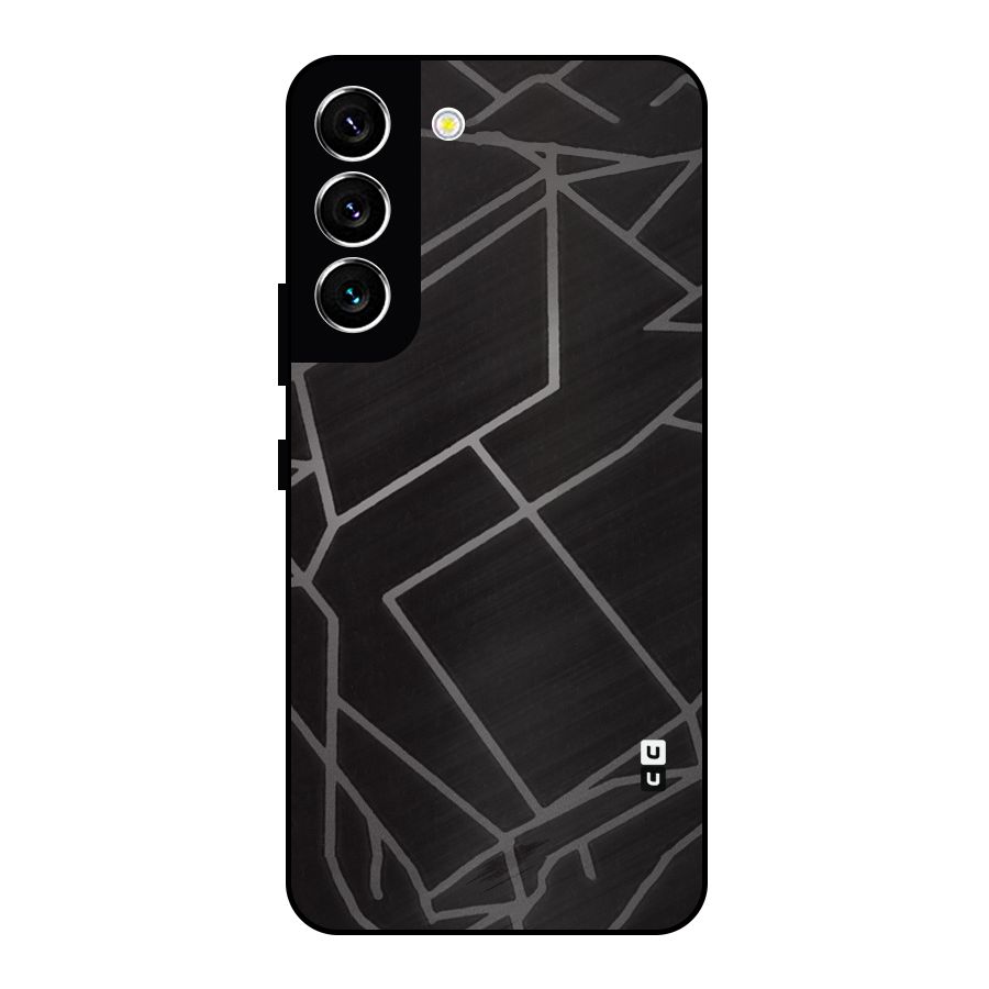 Silver Angle Design Metal Back Case for Galaxy S22 5G
