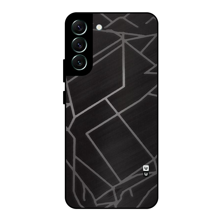 Silver Angle Design Metal Back Case for Galaxy S22 Plus 5G