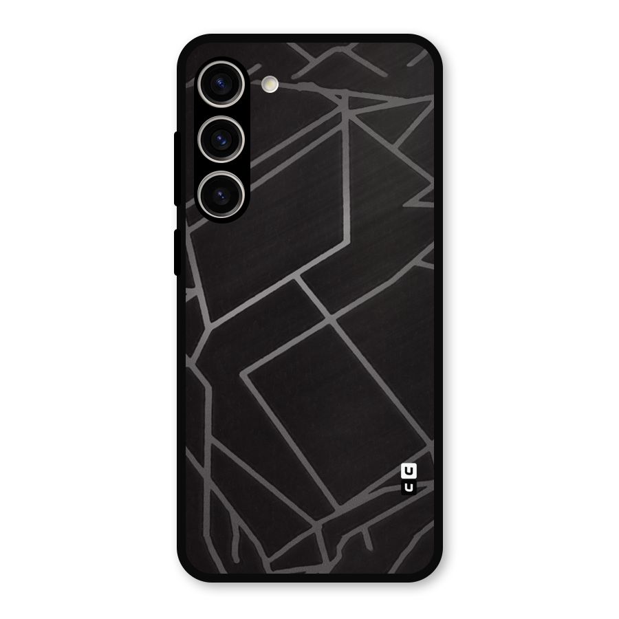 Silver Angle Design Metal Back Case for Galaxy S23 Plus