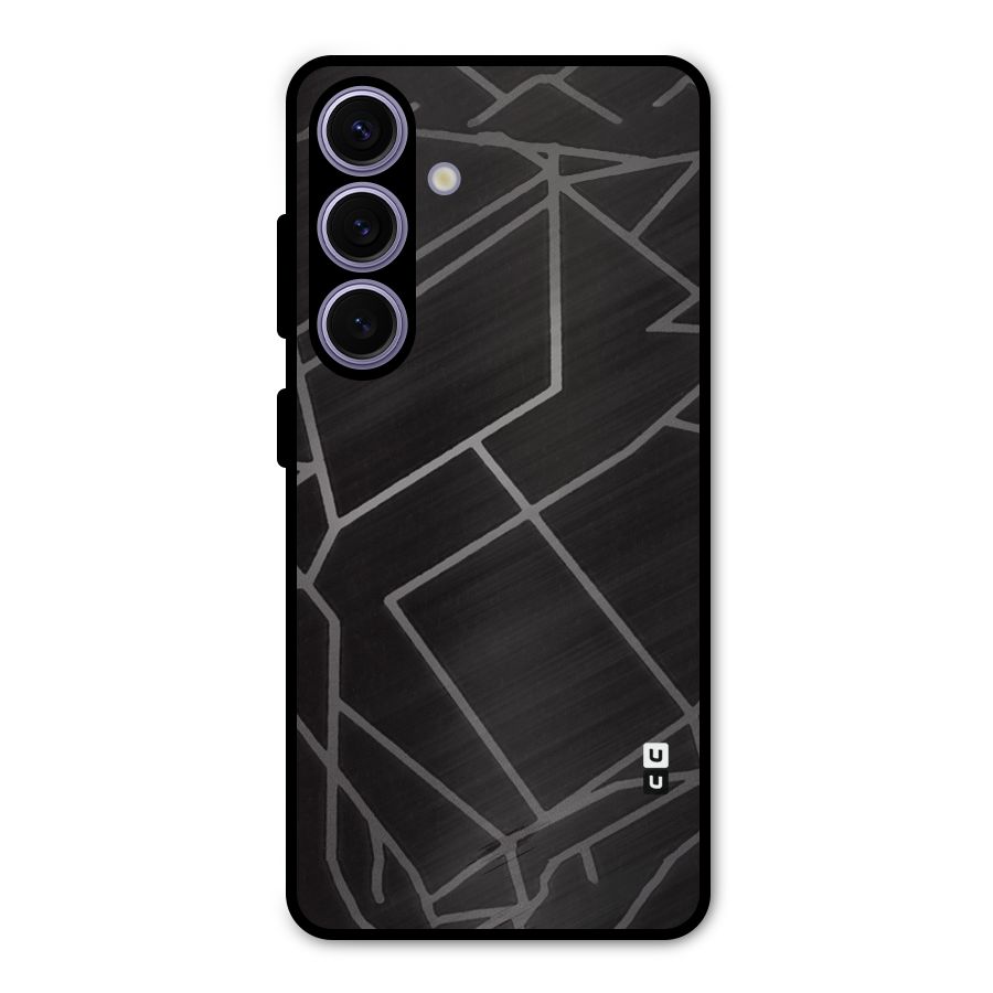 Silver Angle Design Metal Back Case for Galaxy S24