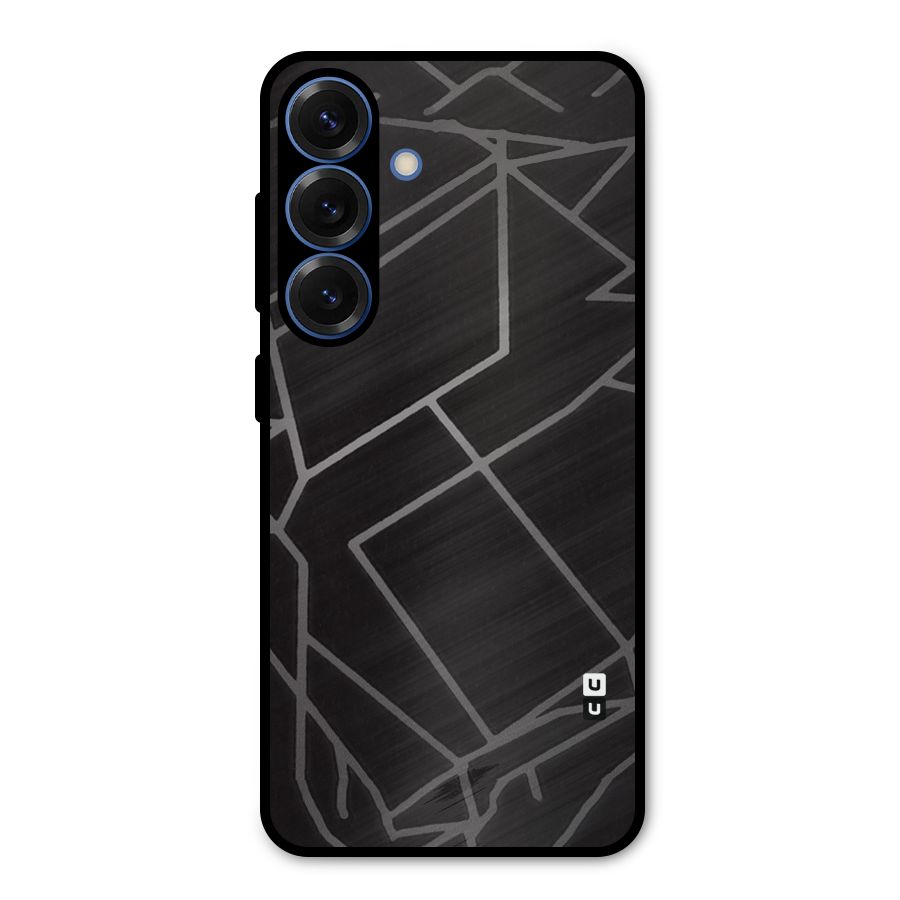 Silver Angle Design Metal Back Case for Galaxy S25