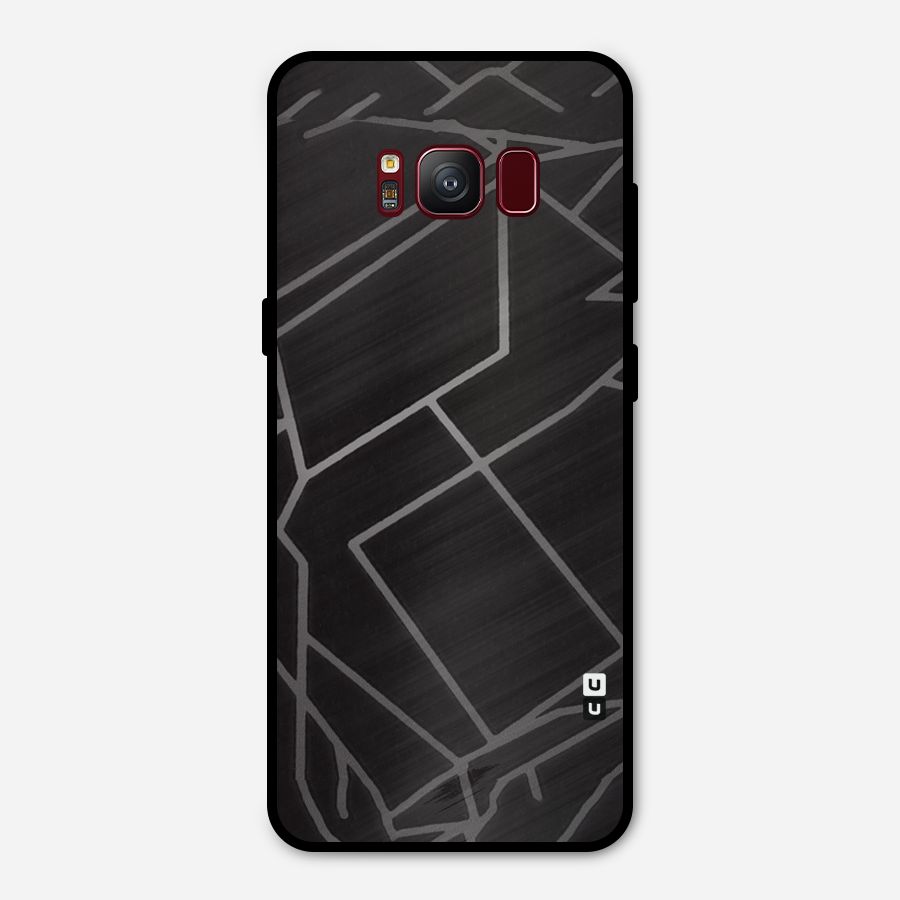 Silver Angle Design Metal Back Case for Galaxy S8
