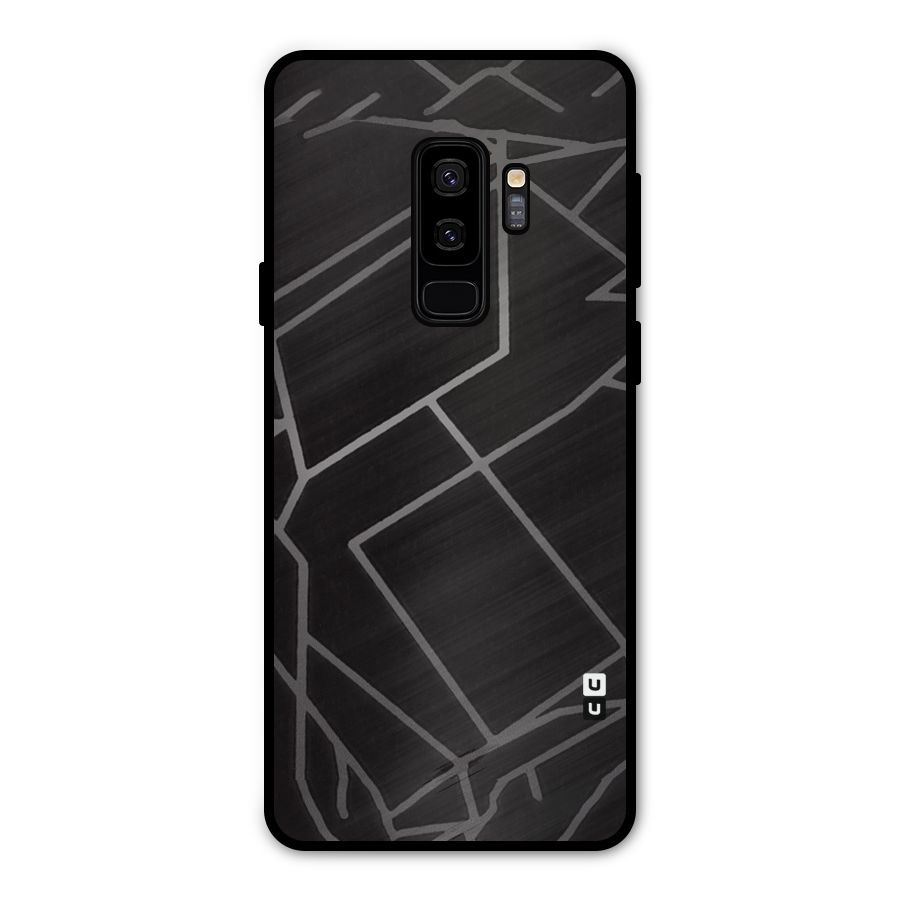 Silver Angle Design Metal Back Case for Galaxy S9 Plus