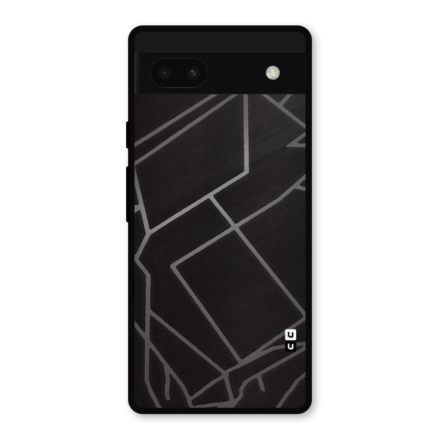 Silver Angle Design Metal Back Case for Google Pixel 6a