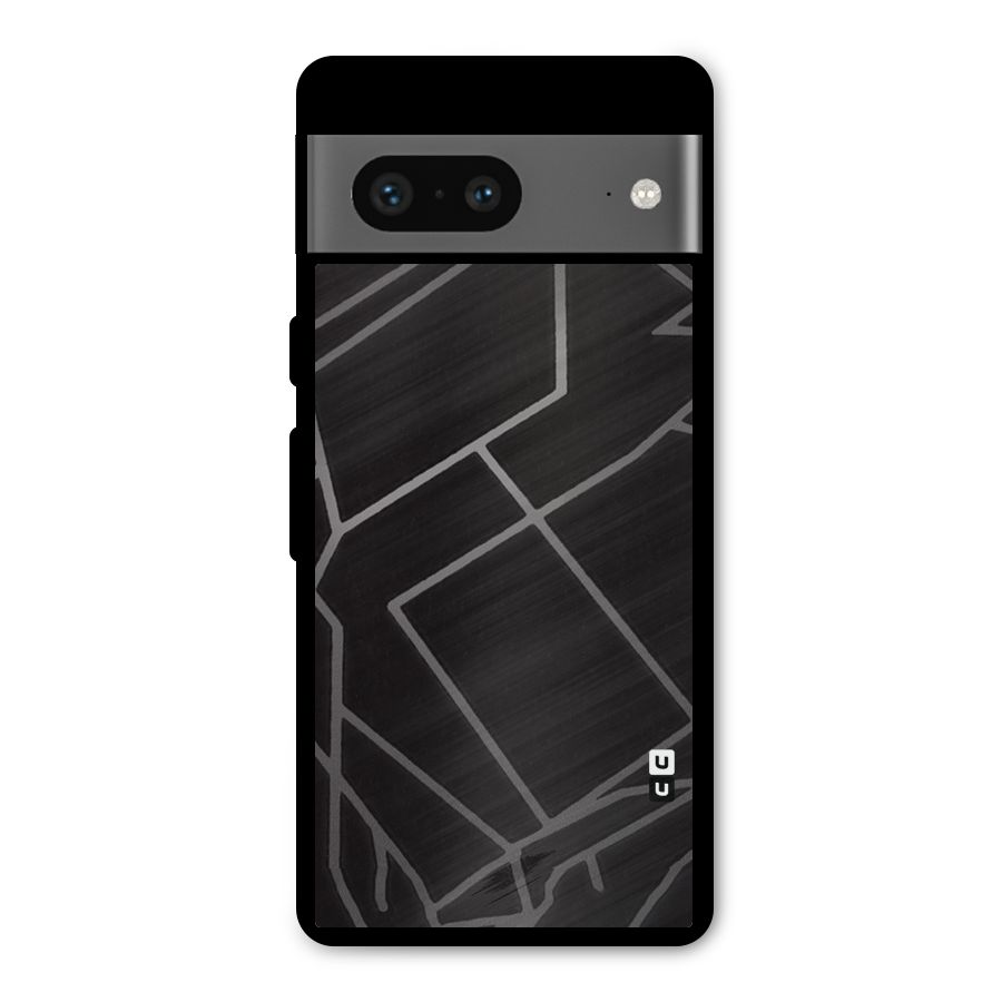 Silver Angle Design Metal Back Case for Google Pixel 7