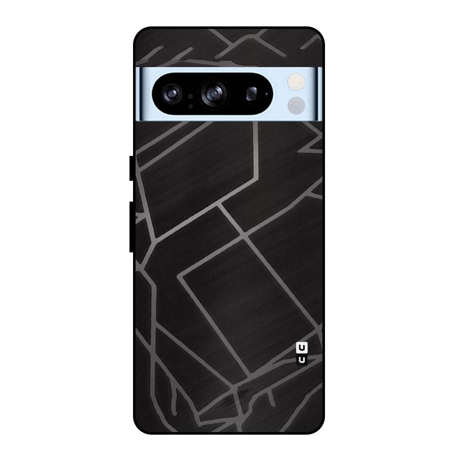 Silver Angle Design Metal Back Case for Google Pixel 8 Pro