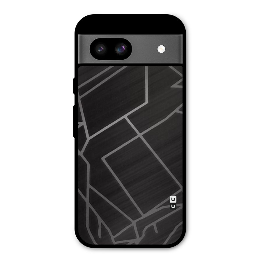 Silver Angle Design Metal Back Case for Google Pixel 8a
