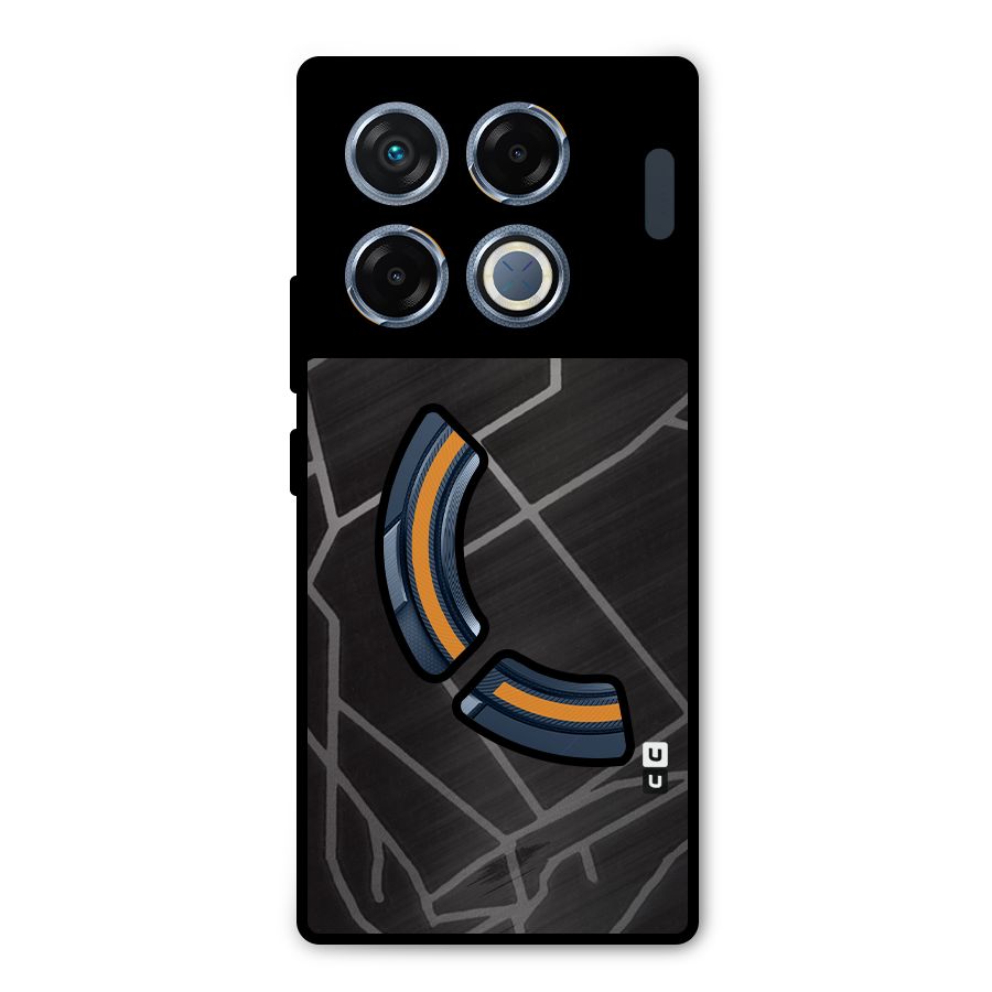 Silver Angle Design Metal Back Case for Infinix GT 20 Pro