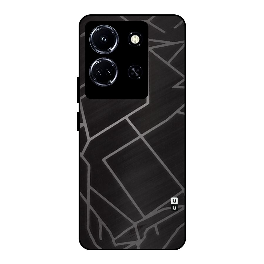 Silver Angle Design Metal Back Case for Infinix Note 30 5G